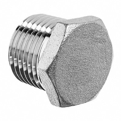 Hex Head Plug 304 SS 1/4 Male NPT