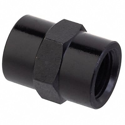 Coupling Black Zinc-Plated Brass 1/4 in