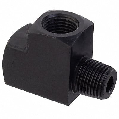 Run Tee Black Zinc-Plated Brass 3/8 in