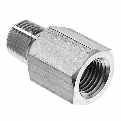 Straight Adapter Steel 1/4 in NPT x BSPP