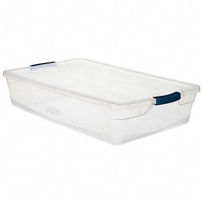 Storage Tote Clear Solid Polypropylene