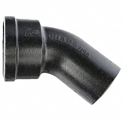45 Bend 6 in Socket Cast Iron Black