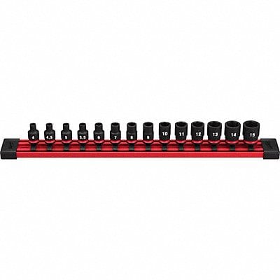 Impact Socket Set Steel 6-Point 1/4