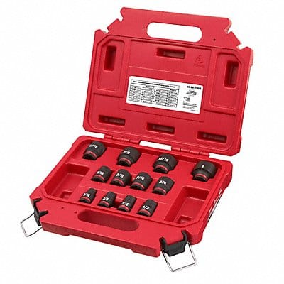 Impact Socket Set Steel 6-Point 3/8