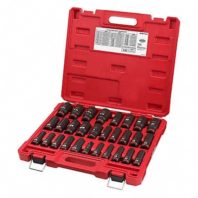 Impact Socket Set Steel 6-Point 1/2