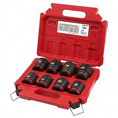 Impact Socket Set Steel 6-Point 3/4