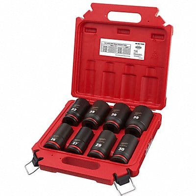 Impact Socket Set Steel 6-Point 3/4