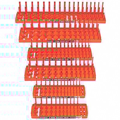 Socket Tray Set Orange Plastic