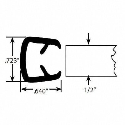 Edge Grip Seal Edge Trim 10 ft PVC