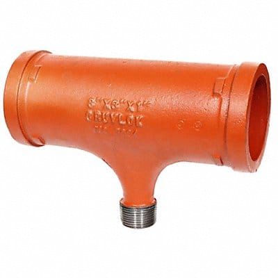Branch Tee Ductile Iron 2 x 2 x 3/4 in