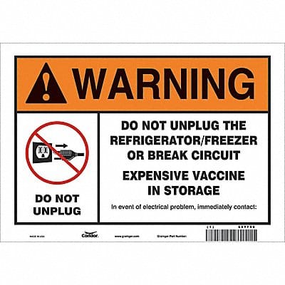 Vaccine Refrigerator Freezer Sign Vaccine Refrigerator Freezer Sign