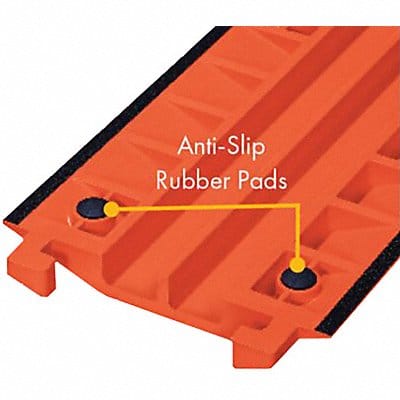 Anti-Slip Rubber Pad 3/8ft L 2-3/4 W Blk