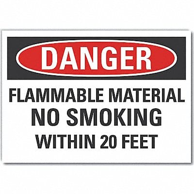 Flammable Mtrl Danger Rflct Lbl 3.5x5in