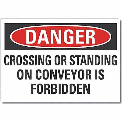 Conveyor Safety Lbl 10x14in Polyester