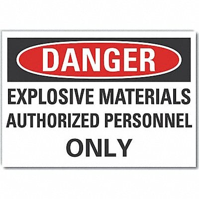 Explosive Mtrl Danger Lbl 7x10in