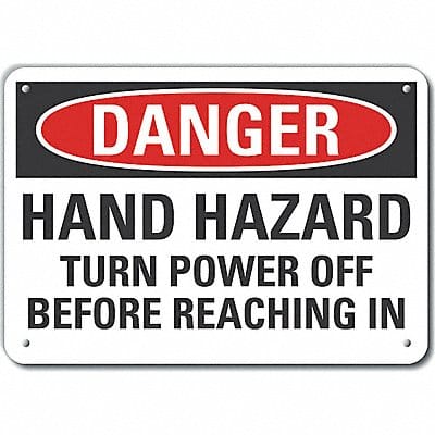 Mach Operation Danger Sign 10x14in Alum