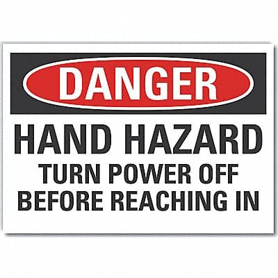 Machine Operat Danger Rflct Lbl 10x14in