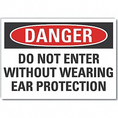 Ear Danger Label 10inx14in Polyester Ear Danger Label 10inx14in Polyester