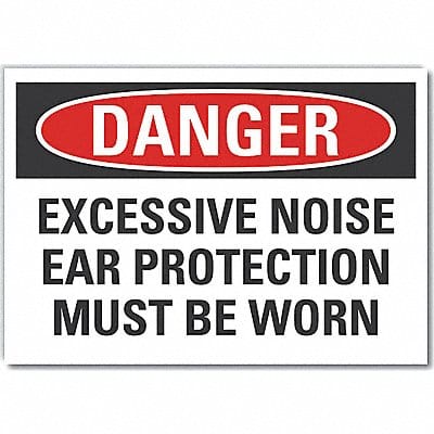 Hearing Danger Lbl 7inx10in Polyester