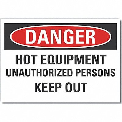 Hot Danger Label 3.5in x 5in Polyester