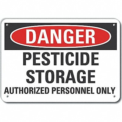 Pesticide Danger Sign 10inx14in Aluminum
