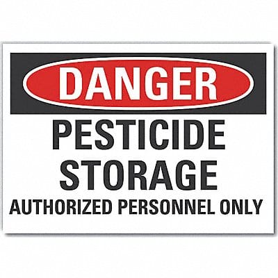 Pesticide Danger Rflct Label 10inx14in