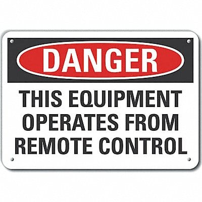Alum Mach Operation Danger Sign 7x10in