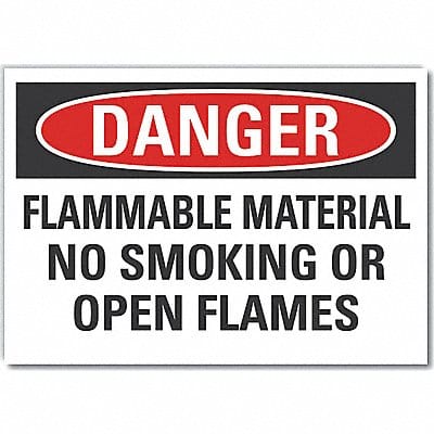 Flammable Mtrl Danger Lbl 7x10in Polyest