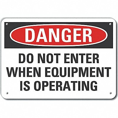 Mach Operation Danger Sign 10x14in Alum