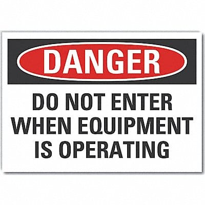 Machine Operation Danger Lbl 10x14in