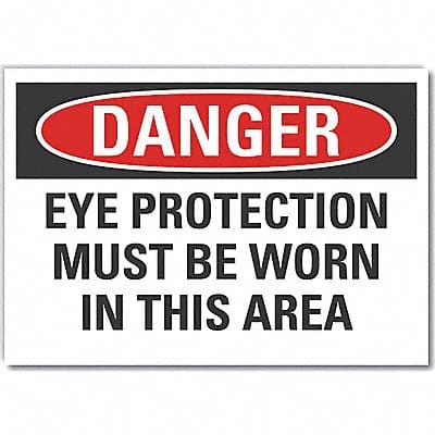 Eye Danger Rflct Label 10 in x 14 in