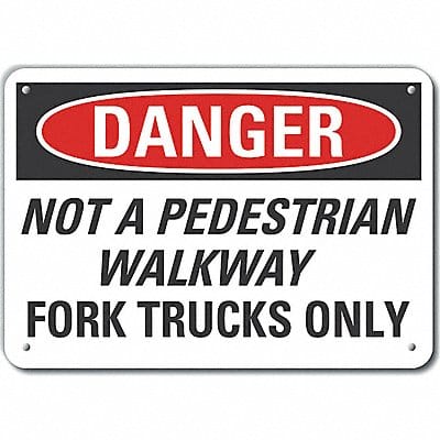 Danger Sign 7 in x 10 in Aluminum