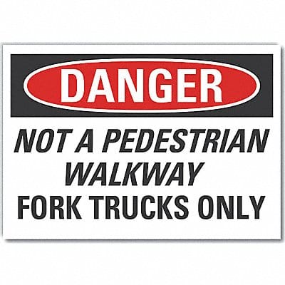 Pedestrian Danger Rflct Lbl 10inx14in