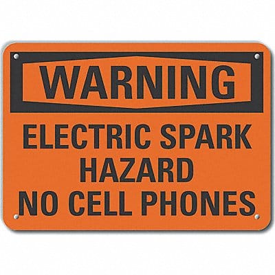 Rflct No Phone Warning Sign 10x14in Alum