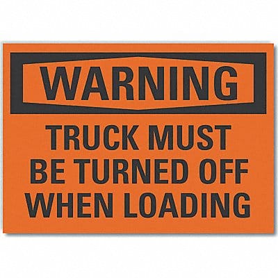 Loading Unloading Warning Lbl 5x7in