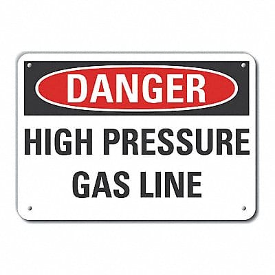 High Pressure Danger Sign 7x10in Plastic