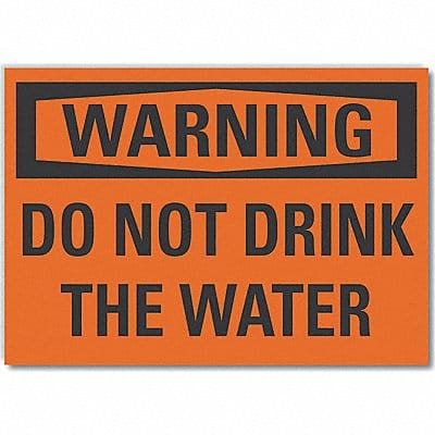 Potable Water Warn Rflct Label 10x14in