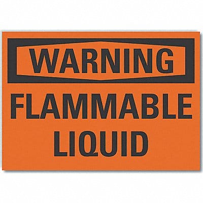 Flammable Liquid Warn Rflct Lbl 5x7in