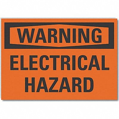 Elec Hazard Warn Lbl 10x14in Polyester