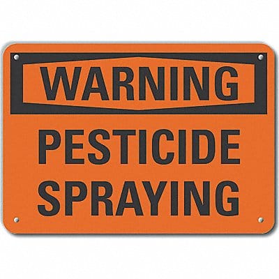 Pesticide Warning Sign 10inx14in Alum
