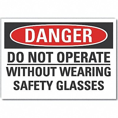 Eye Danger Rflct Label 3.5in x 5in