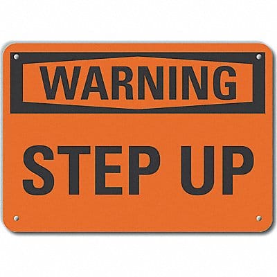 Rflct Steps Warning Sign 10x14in Alum