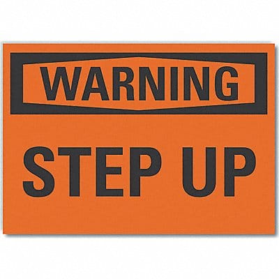 Steps Warning Rflct Label 5 in x 7 in