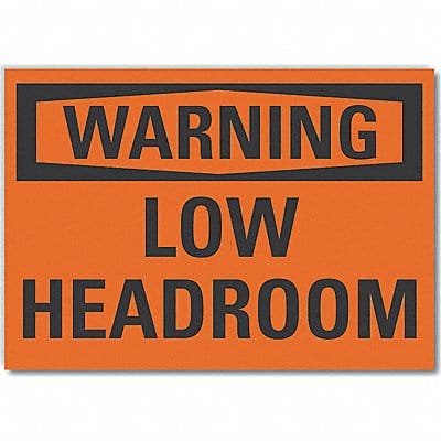 Low Clearance Warning Rflct Lbl 7x10in