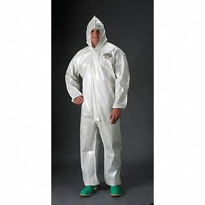 Hooded Coverall Elastic White 4XL