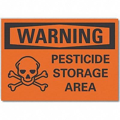 K3083 Pesticide Warning Rflct Label 3.5x5in