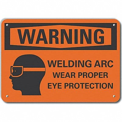 Eye Warning Sign 10inx14in Aluminum