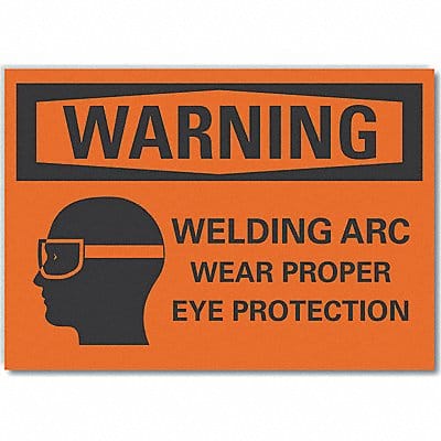 Eye Warning Label 3.5inx5in Polyester