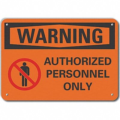 Rflct Auth Person Warn Sign 7x10in Alum