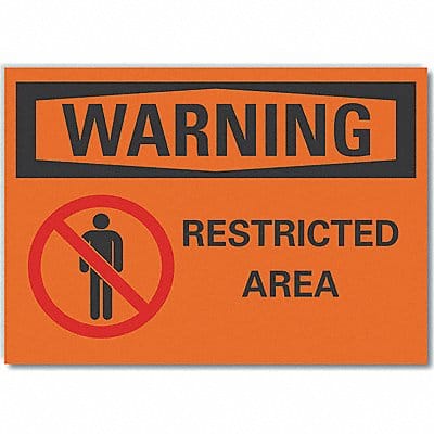 Restricted Area Warning Lbl 3.5x5in